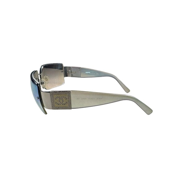 Chanel 4095 Iridescent Rimless Sunglasses Crystal Rhinestone Rare VTG